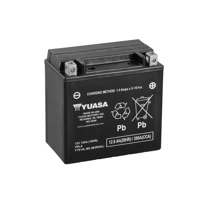 YUASA YUASA Accu YTX14L-BS onderhoudsvrij geleverd met zuurpakket