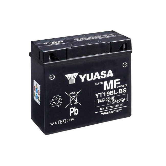 YUASA YUASA Accu YT19BL-BS onderhoudsvrij geleverd met zuurpakket