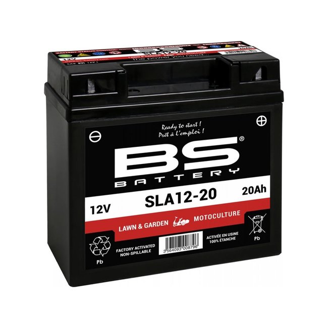 BS Battery BS BATTERY Accu SLA12-20 onderhoudsvrij af fabriek geactiveerd -  Racing Products