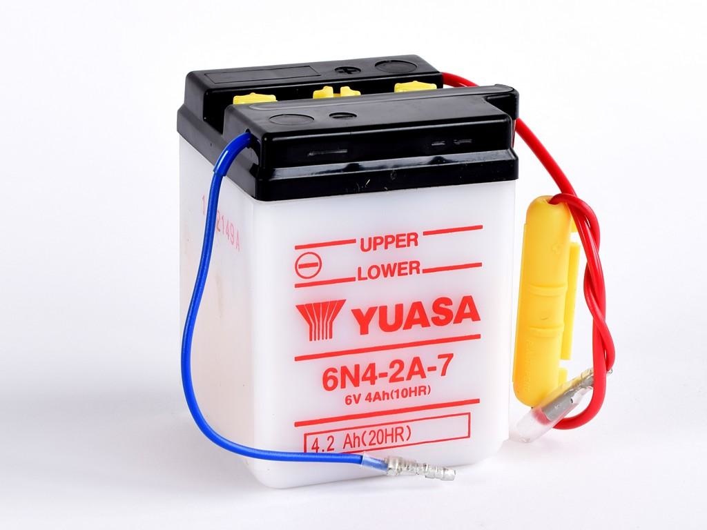 Batterie moto YUASA 6N4B-2A 6V 4.2AH