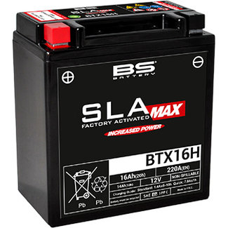 BS Battery Accu BTX16H SLA onderhoudsvrij af fabriek geactiveerd