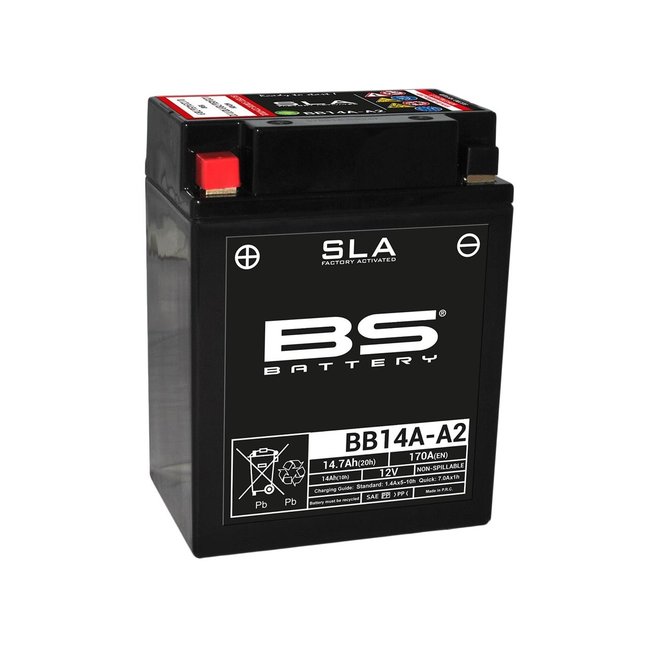 BS Battery BS BATTERY Accu BB14A-A2 SLA onderhoudsvrij af fabriek geactiveerd