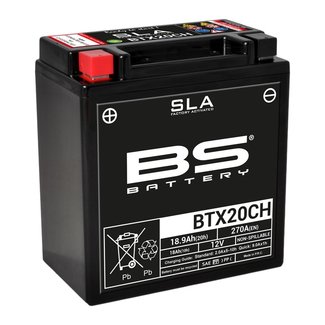 BS Battery BS BATTERY Accu BTX20CH SLA onderhoudsvrij af fabriek geactiveerd