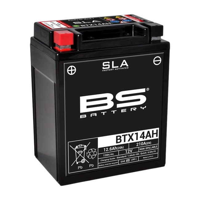 BS Battery BS BATTERY Accu BTX14AH SLA onderhoudsvrij af fabriek geactiveerd