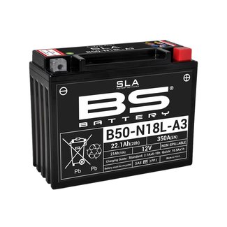 BS Battery Accu B50N18L-A3 onderhoudsvrij af fabriek geactiveerd BS Battery Accu B50N18L-A3 onderhoudsvrij af fabriek geactiveerd