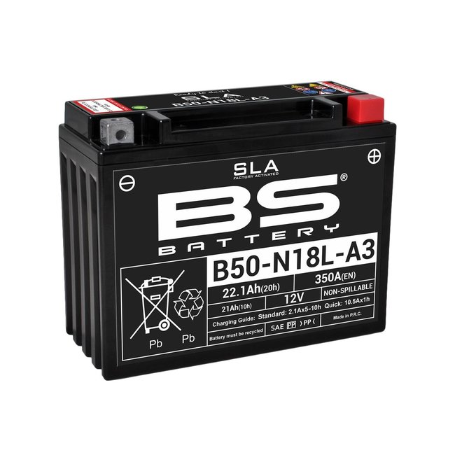 BS Battery BS BATTERY Accu B50N18L-A3 onderhoudsvrij af fabriek geactiveerd
