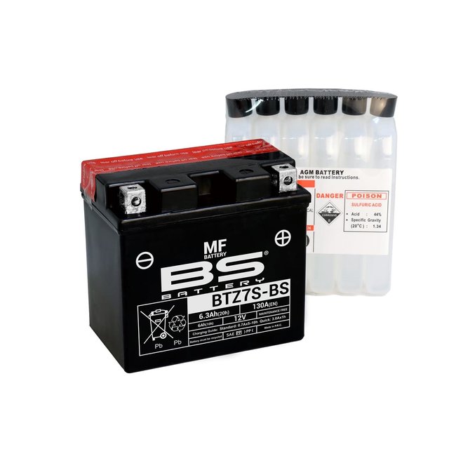 BS Battery BS BATTERY Accu BTZ7S-BS onderhoudsvrij geleverd met zuurpakket