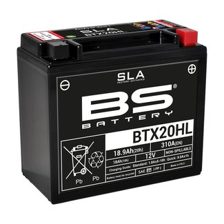 BS Battery Accu BTX20HL SLA onderhoudsvrij af fabriek geactiveerd