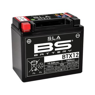 BS Battery Accu BTX12 SLA onderhoudsvrij af fabriek geactiveerd