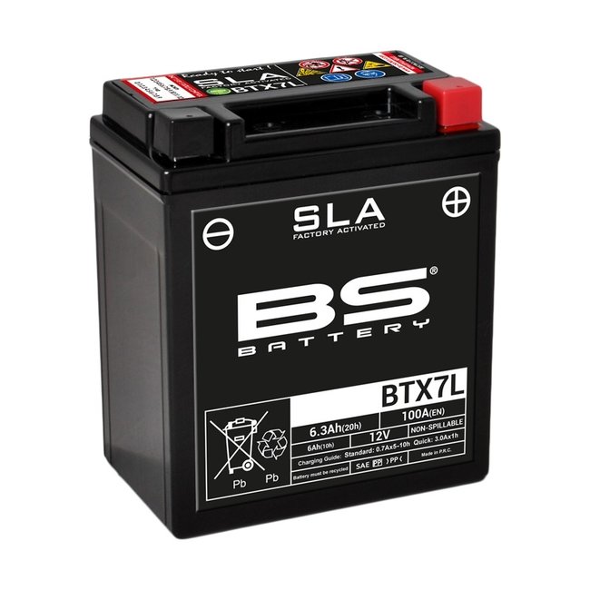BS Battery BS BATTERY Accu BTX7L SLA onderhoudsvrij af fabriek geactiveerd