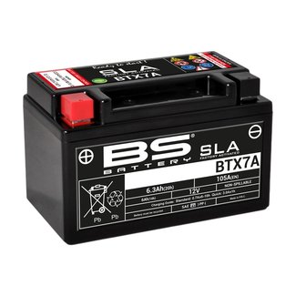 BS Battery Accu BTX7A SLA onderhoudsvrij af fabriek geactiveerd
