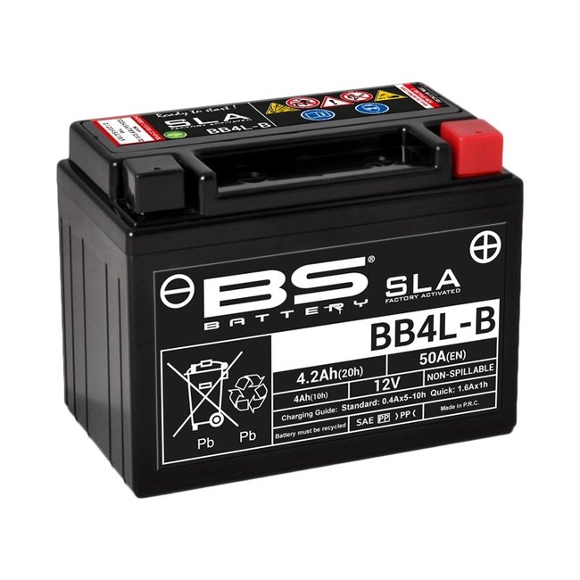 BS Battery BS BATTERY Accu BB4L-B SLA onderhoudsvrij af fabriek geactiveerd