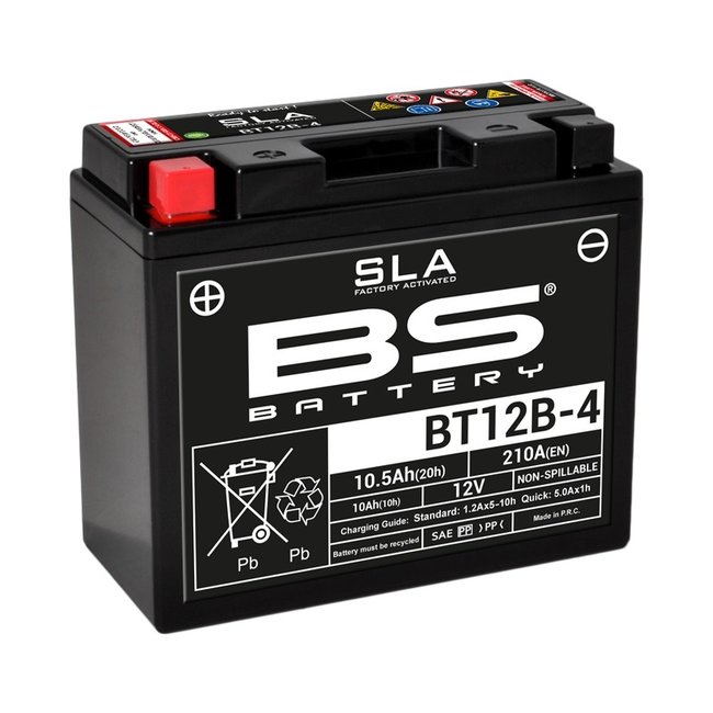 BS Battery BS BATTERY Accu BT12B-4 SLA onderhoudsvrij af fabriek geactiveerd