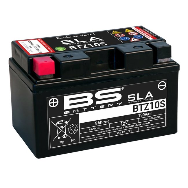 BS Battery BS BATTERY Accu YTZ10S SLA onderhoudsvrij af fabriek geactiveerd