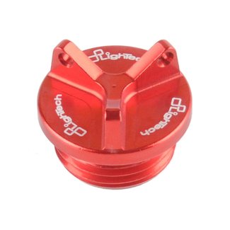 LIGHTECH oliecarterdop M19x2,5, 3 kanten rood aluminium OIL004ROS