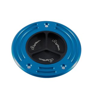 LighTech LIGHTECH Fuel Tank Cap Black/Cobalt Screw Locking Aprilia TF5N/C