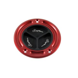 LIGHTECH Fuel Tank Cap Black/Red Screw Locking Kawasaki 300 TF21N/R