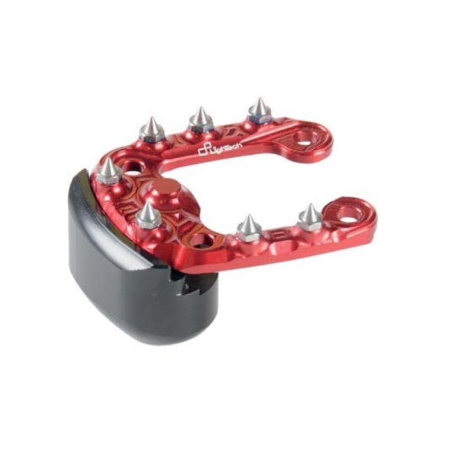 LighTech LIGHTECH Supermotard Foot Rest Kit Ergal Red OFR10.108ROS