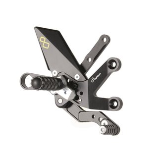 LighTech LIGHTECH vaste schakelset achter standaard en omgekeerd schakelsysteem zwart Suzuki GSX-S 1000 FTRSU003