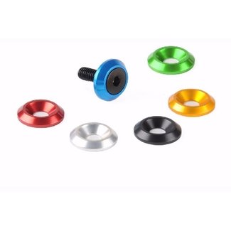 LIGHTECH schroevenset M8x30 zwarte schroeven + conische ring ‚àö√≤8/25 rood TAR029ROS