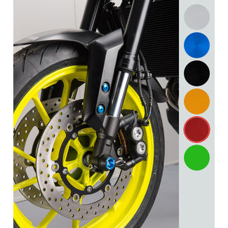 LIGHTECH vork- en achterbrugbeschermer (wielas) rood Yamaha MT-09 ARYA110ROS