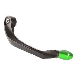 LighTech LIGHTECH Brake Lever Guard 153mm Aluminium Black/Green ISS102RAVER
