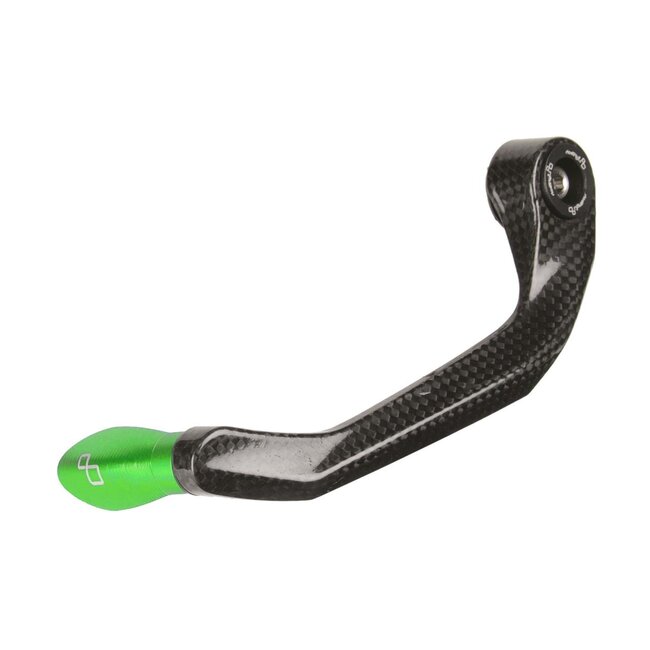 LighTech LIGHTECH C-Tech koppelinghendelbeschermer 132 mm carbon zwart/groen ISS106LCVER