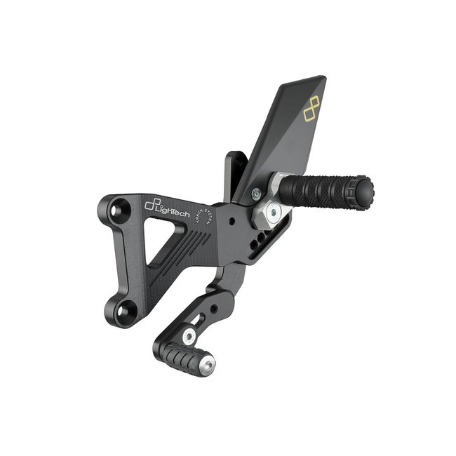 LIGHTECH verstelbare/inklapbare schakelset achter standaard schakelsysteem zwart Triumph Daytona/Street Triple 675(R) FTRTR004W