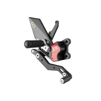 LighTech LIGHTECH verstelbare/inklapbare schakelset achter standaard en omgekeerd schakelsysteem zwart Suzuki GSXR 600 FTRSU002W