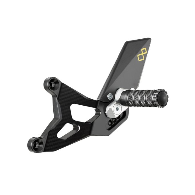 LighTech LIGHTECH verstelbare/inklapbare schakelset achter standaard en omgekeerd schakelsysteem zwart MV B3 675/800/Dragster FTRMV003W