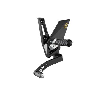 LighTech LIGHTECH verstelbare/inklapbare schakelset achter standaard schakelsysteem zwart Triumph Speed Triple 1050(R) FTRTR003W