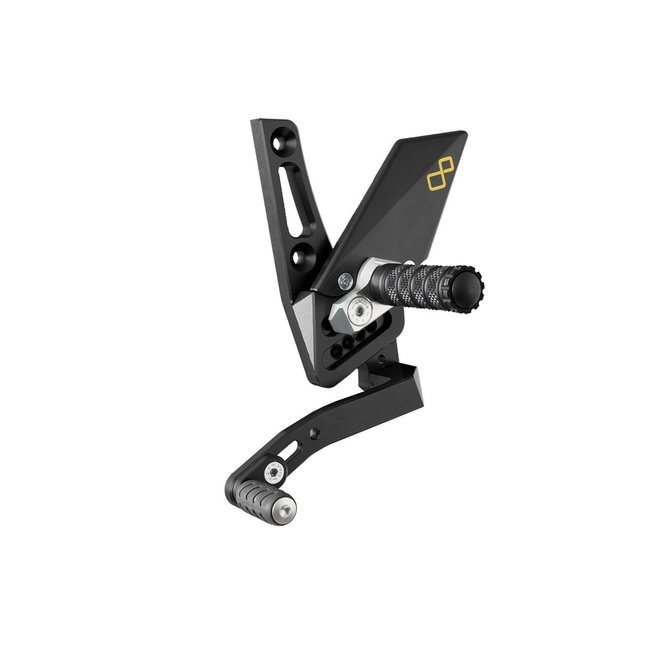 LighTech LIGHTECH verstelbare/inklapbare schakelset achter standaard schakelsysteem zwart Triumph Speed Triple 1050(R) FTRTR003W