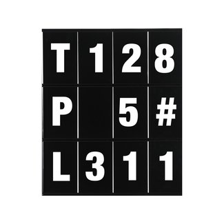 LIGHTECH nummer- en letterset voor bewegwijzering STK087