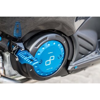 LIGHTECH motorcarterdeksel kobalt aluminium Yamaha T-Max 500/530 STEYA002COB