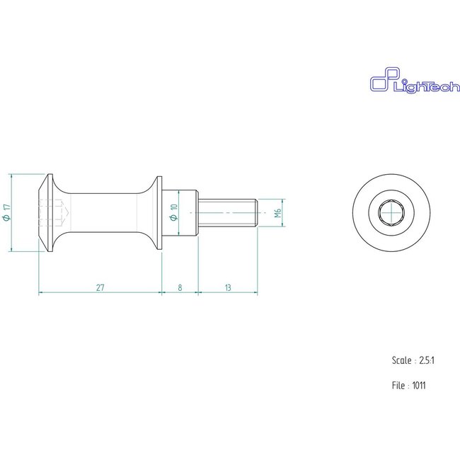 LighTech LIGHTECH schroef M6 X 21 Type 1011 zilver Ergal per eenheid 1011SIL