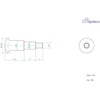 LIGHTECH schroef M6 X 21 Type 1012 zilver Ergal per eenheid 1012SIL
