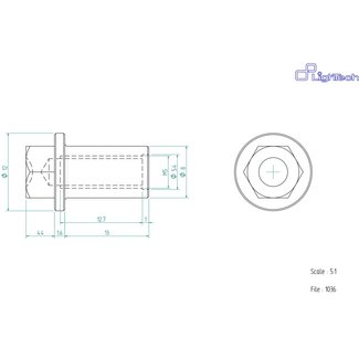 LIGHTECH schroef M5 X 13 Type 1036 zwart Ergal per eenheid 1036NER