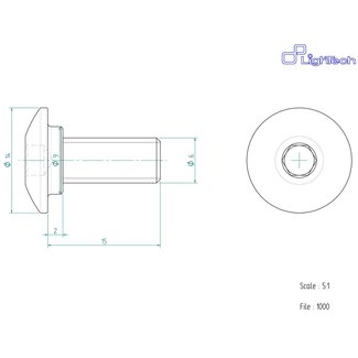 LighTech LIGHTECH schroef M6 X 15 Type 1000 zwart Ergal per eenheid 1000NER LighTech LIGHTECH schroef M6 X 15 Type 1000 zwart Ergal per eenheid 1000NER
