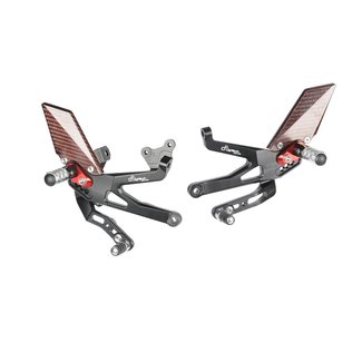 LighTech LIGHTECH verstelbare/inklapbare schakelset achter Racing zwart/rood Ducati Panigale V4 FTRDU012R LighTech LIGHTECH verstelbare/inklapbare schakelset achter Racing zwart/rood Ducati Panigale V4 FTRDU012R