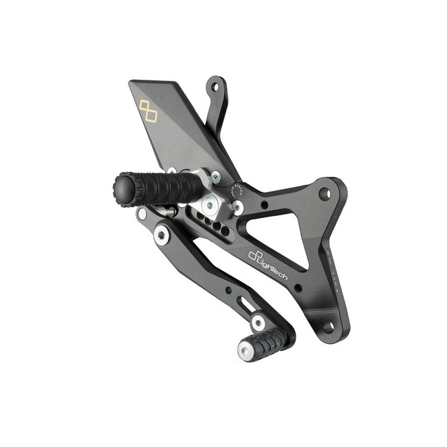 LighTech LIGHTECH verstelbare/inklapbare schakelset achter standaard en omgekeerd schakelsysteem zwart Yamaha MT-10 FTRYA011W