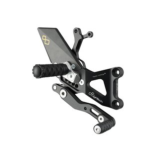 LIGHTECH verstelbare schakelset achter met meerdere standen zwart Honda CBR1000RR FTRHO006