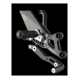 LighTech LIGHTECH verstelbare/inklapbare schakelset achter standaard en omgekeerd schakelsysteem zwart Honda CBR1000(RR) FTRHO006W
