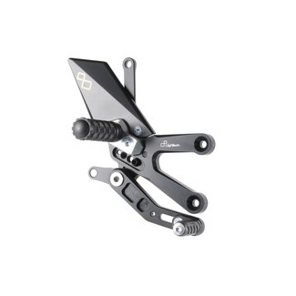 LIGHTECH verstelbare/inklapbare schakelset achter zwart Yamaha R6 FTRYA012W