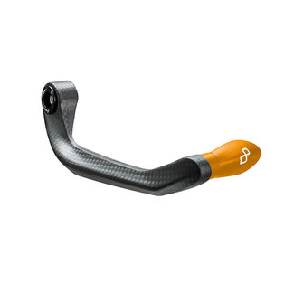 Brake Lever Guard - Glossy Carbon 132mm Orange End ISS115RCARA