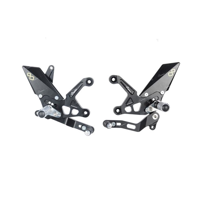 LighTech LIGHTECH Fix Rearset Standard & Reverse Shifting Black Kawasaki Z900 FTRKA010