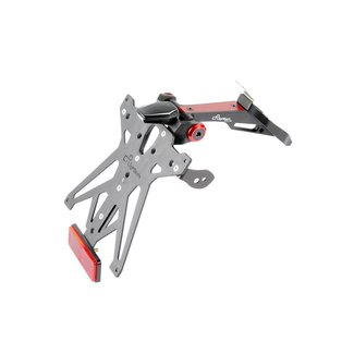 LighTech LIGHTECH verstelbare kentekenplaathouder zwart met verlichting en reflector Yamaha T-Max KTARYA113A2