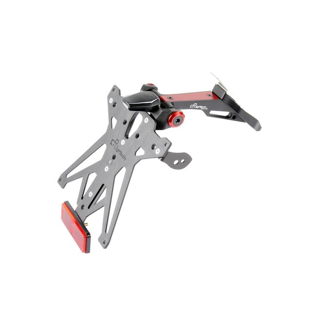 LighTech LIGHTECH verstelbare kentekenplaathouder zwart met verlichting en reflector Yamaha T-Max KTARYA113A2