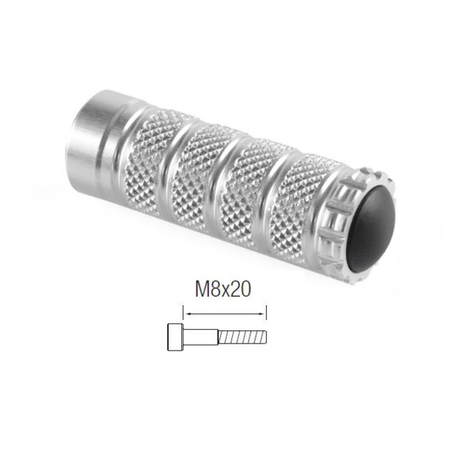 LIGHTECH voetsteunen M8x20 zilver RFTR248SIL