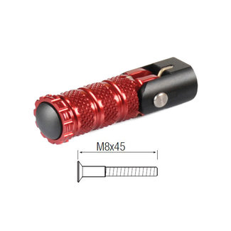 LIGHTECH inklapbare voetsteunen M8X45 rood RFTR251ROS