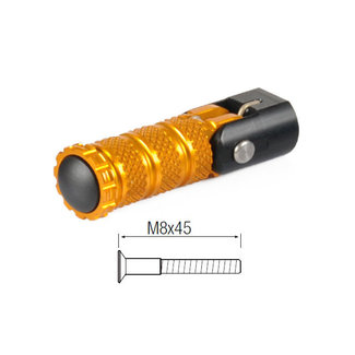 LIGHTECH inklapbare voetsteunen M8X45 goud RFTR251ORO